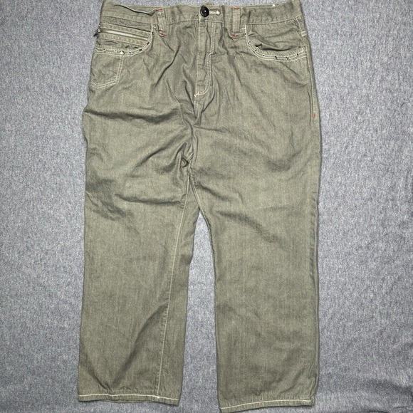 Y2K COOGI Australia 42x31 Vintage Embroidered Metal‎ Baggy Jeans Bling Zippers - Picture 1 of 11